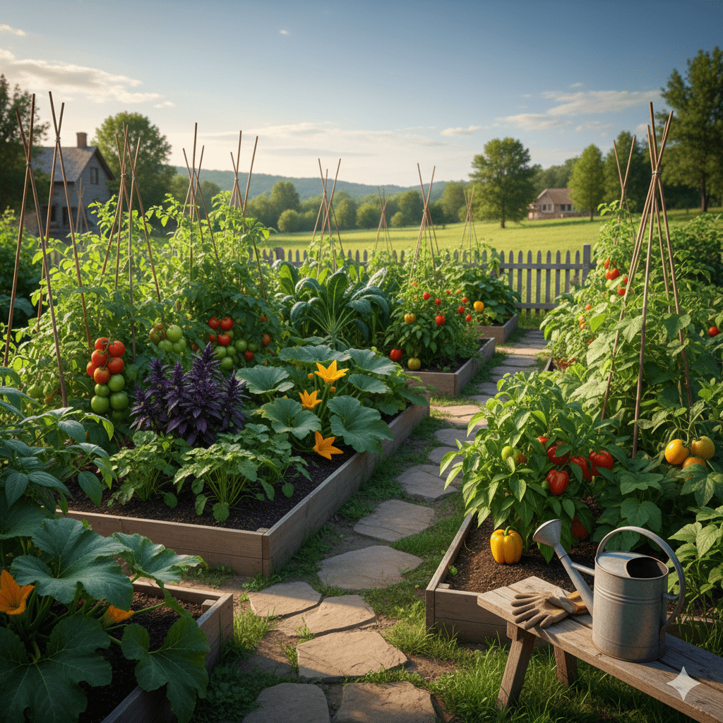 Diverse selection of plants including native species, perennials, and vegetable seedlings at quality nursery